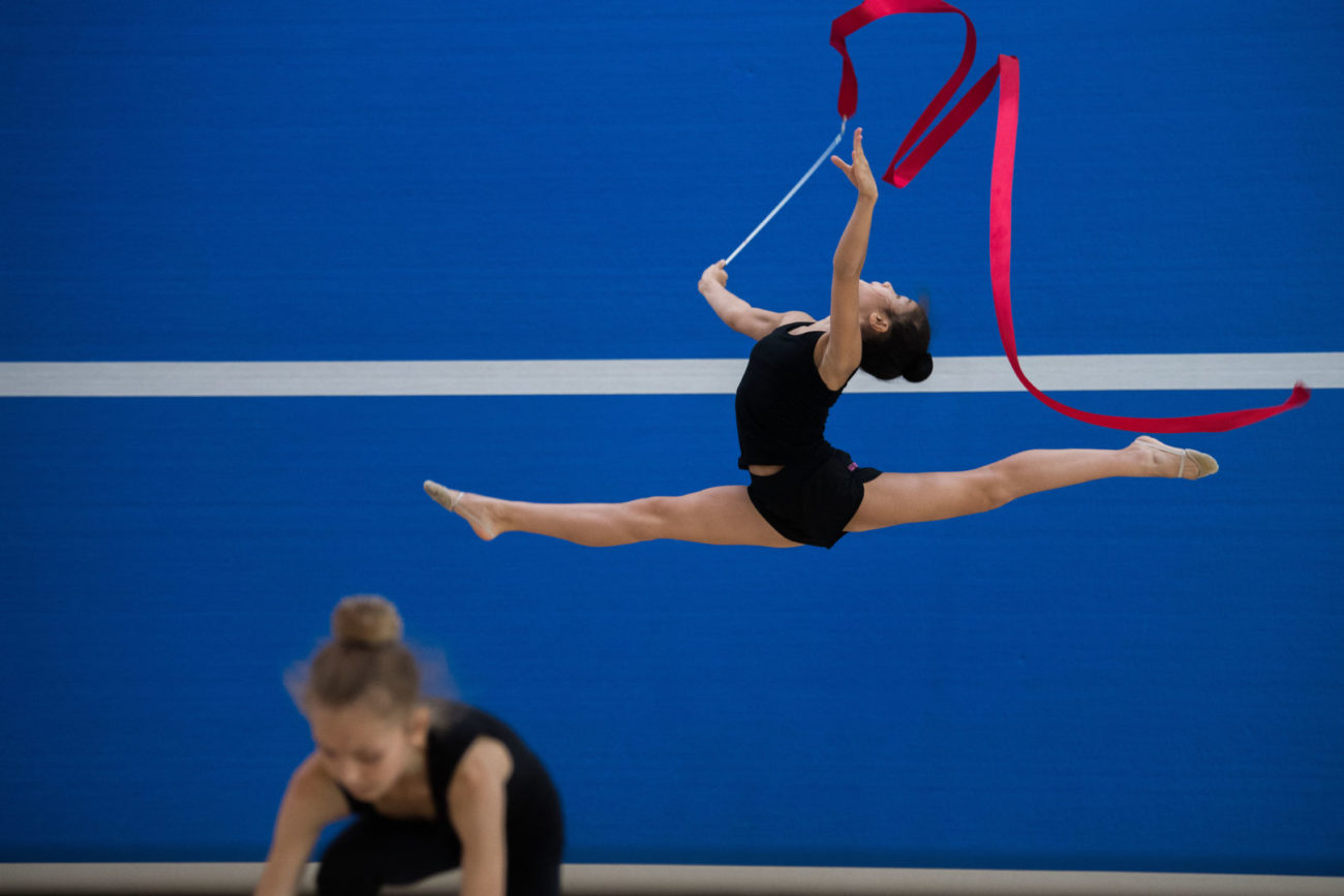 Tenero: 3T, Tutti i Talenti a Tenero. Nella foto, un momento dell'allenamento delle giovani nazionali della ginnastica ritmica presso le palestre del CsT di Tenero. @Ti-Press /Samuel Golay