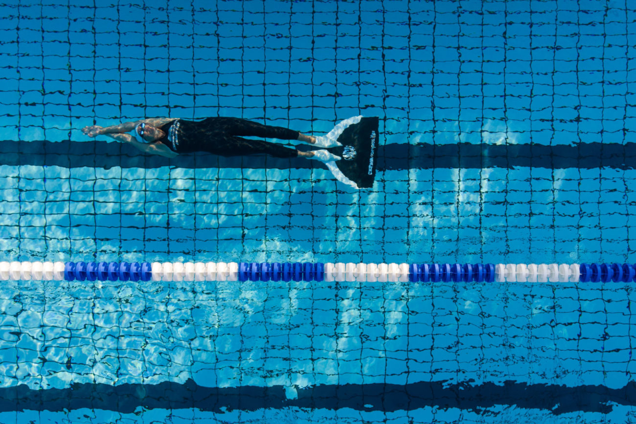 Tenero: Cristina Francone, 3 record del mondo e un titolo mondiale di apnea dinamica. Nella fattispecie i record del mondo nella disciplina DYN monopinna con 261,40 mt e DYN due pinne con 231.85 metri alla Sardinia Cup Apnea Contest e DYN due pinne con 234.70 metri alla Freediving Indor World Championchip di Belgrado infine il titolo mondiale di DYN due pinne stabilito il 24 giugno 2021 sempre a Belgrado. Nella foto la campionessa del mondo di Nuoto Pinnato Cristina Francone, ritratta al Centro Sportivo di Tenero durante una sessione di allenamento.© Ti-Press / Alessandro Crinari